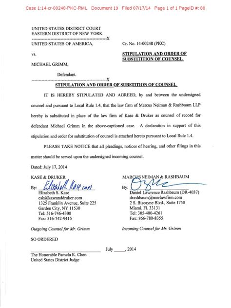Substitution Of Counsel