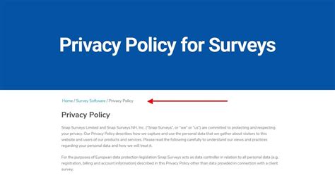 Survey Privacy Statement