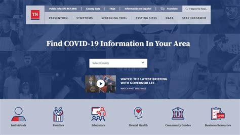 Tennessee Department Of Health Launches New Covid 19 Website Tennessee Department Of Health Launches New Covid 19 Website