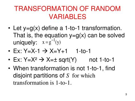 Transform Of Random Variable