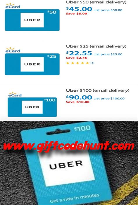 5 Uber Gift Card Codes