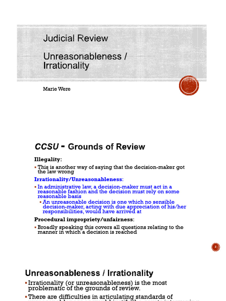 Unreasonableness
