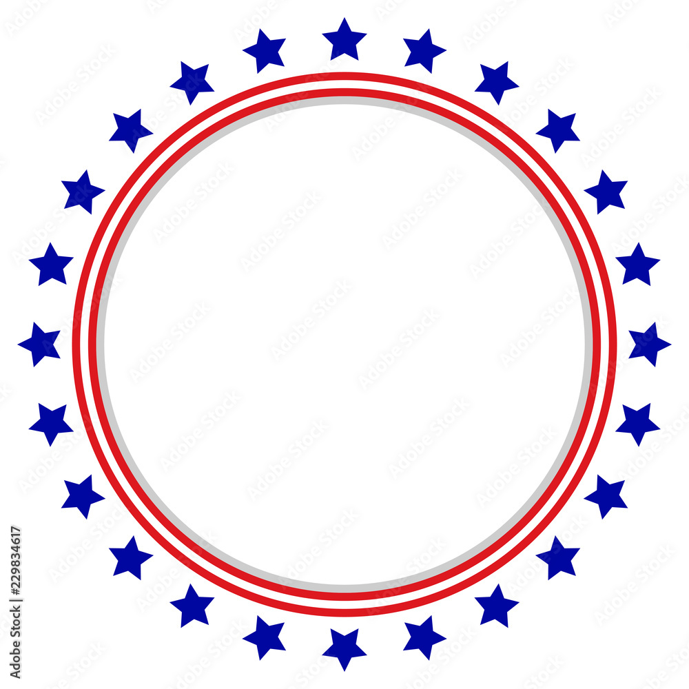 Usa Flag Circle Stars