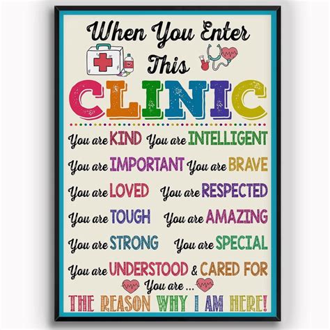 When You Enter This Clinic Poster Nurses Office Wall Art Pediatric When You Enter This Clinic Poster Nurses Office Wall Art Pediatric