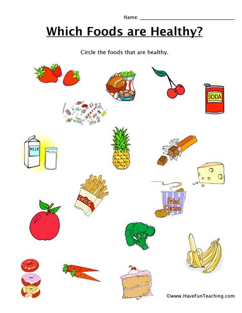 Which Foods Are Healthy Worksheet By Teach Simple Which Foods Are Healthy Worksheet By Teach Simple